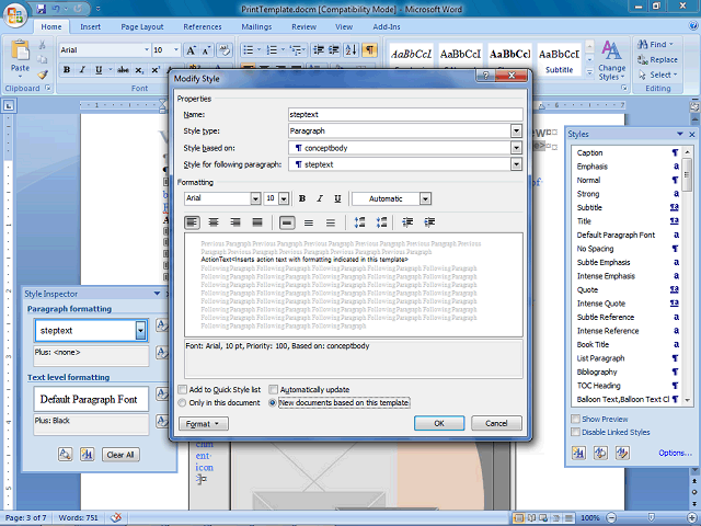 Screen image of this step