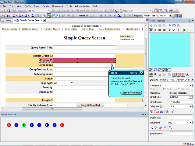 Screen image of this step