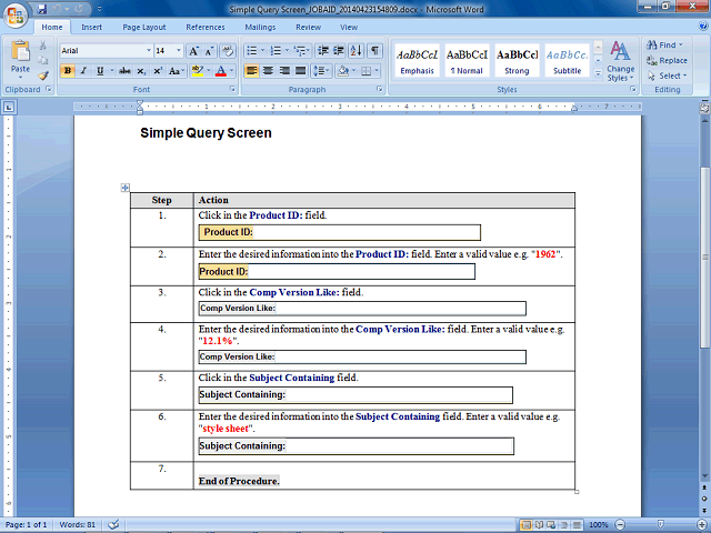Screen image of this step