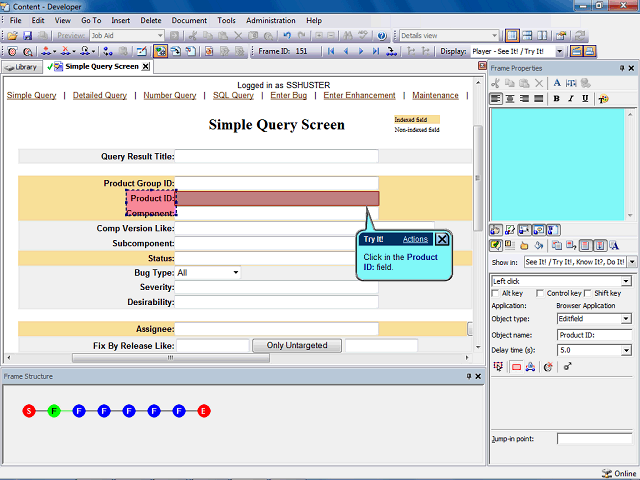 Screen image of this step