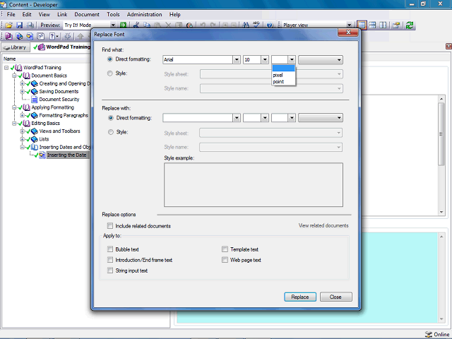 Screen image of this step