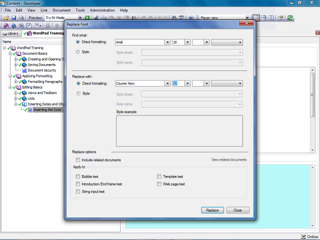 Screen image of this step