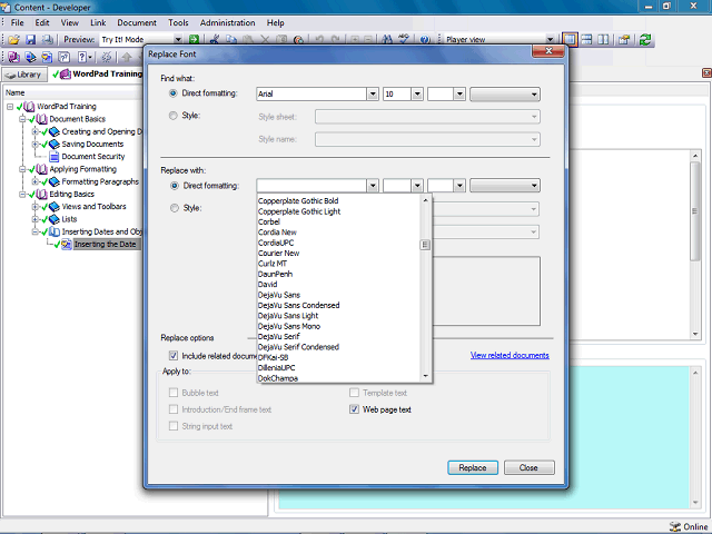 Screen image of this step