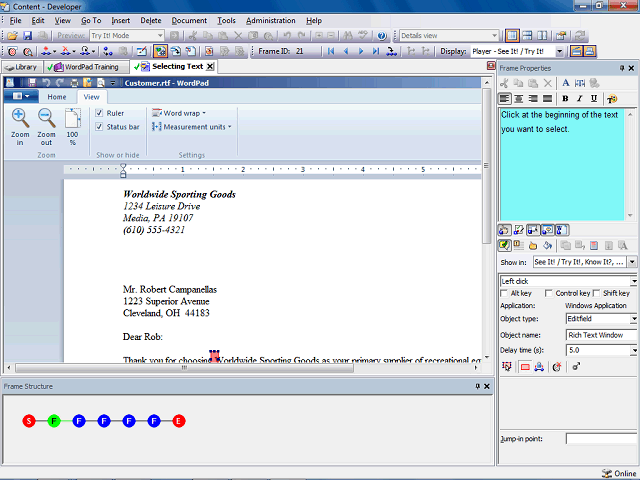 Screen image of this step