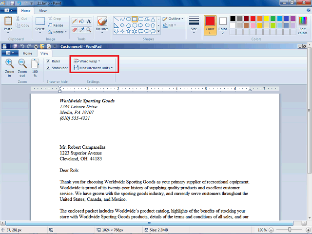 Screen image of this step