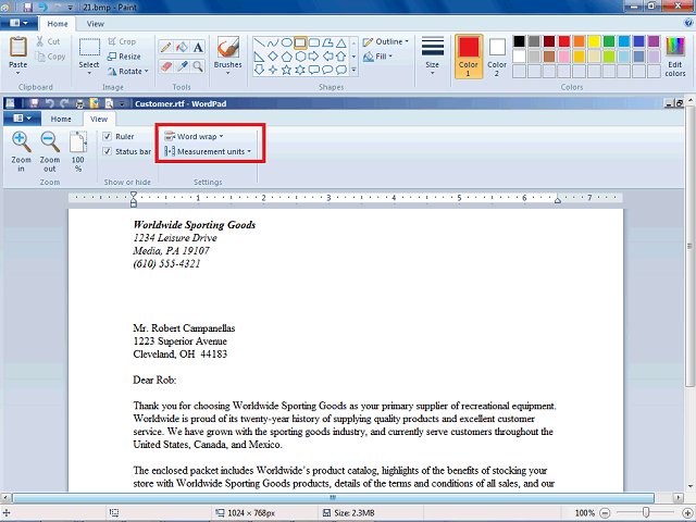 Screen image of this step