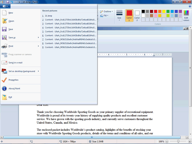 Screen image of this step
