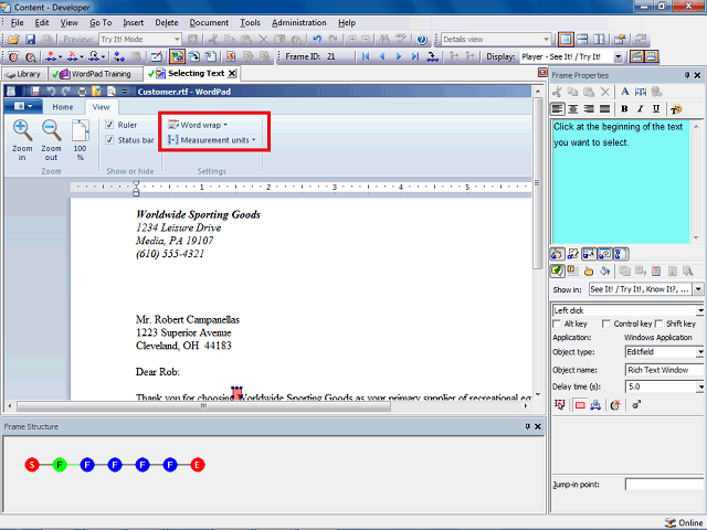 Screen image of this step