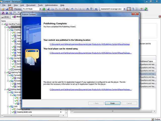 Screen image of this step