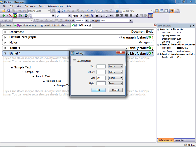 Screen image of this step