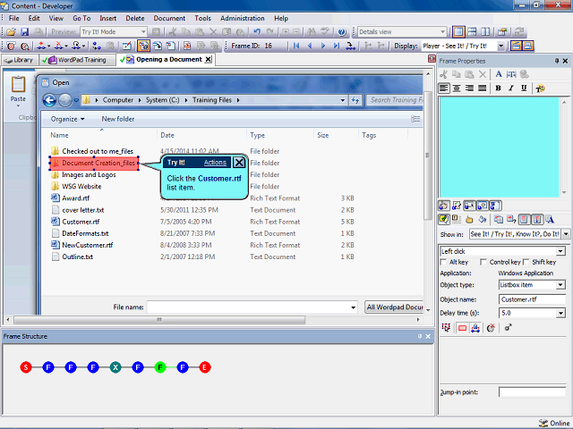 Screen image of this step
