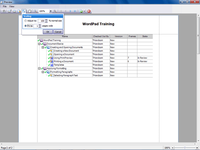 Screen image of this step