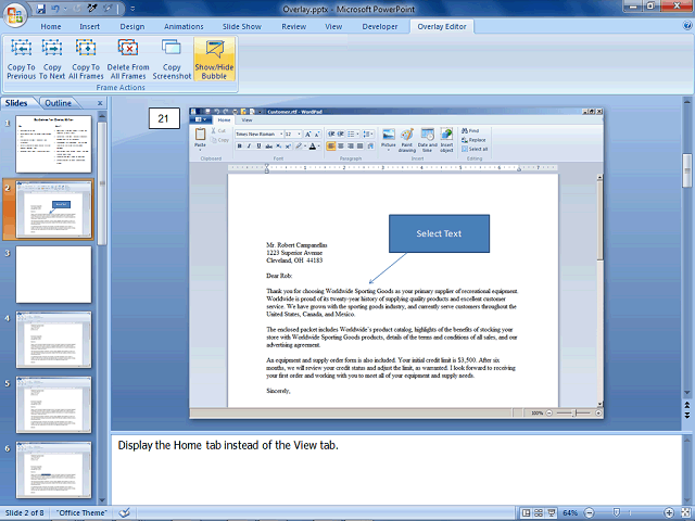 Screen image of this step