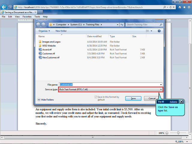 Screen image of this step
