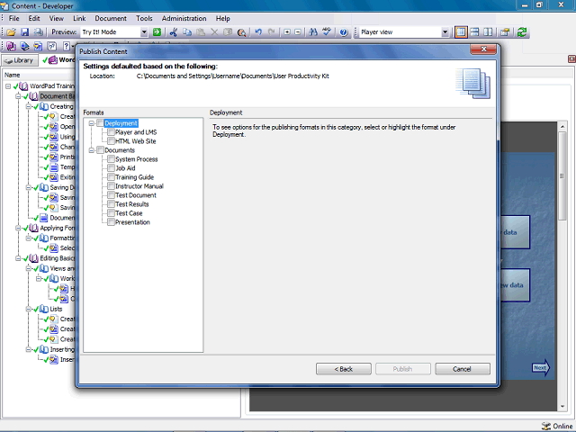 Screen image of this step