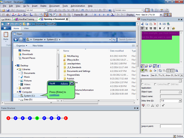 Screen image of this step