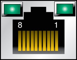 image:Figure showing Gigabit Ethernet port connector.