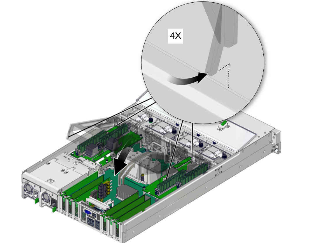 image:Figure showing how to attach the airflow cover.