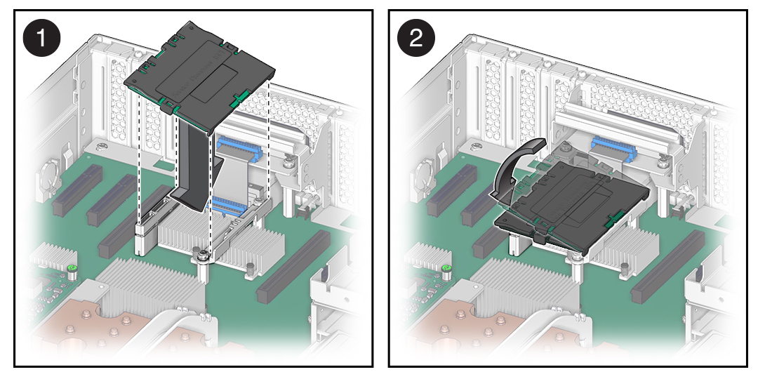 image:Figure showing how to remove the SPM from the                             motherboard.