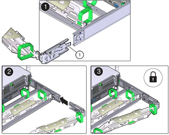 image:Graphic showing how to insert connector C into the rack