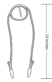 image:The graphic shows the length between cable tie and cable                             ends.