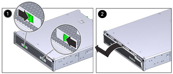 image:graphic showing how to remove a ZS3-2 controller air                                 filter