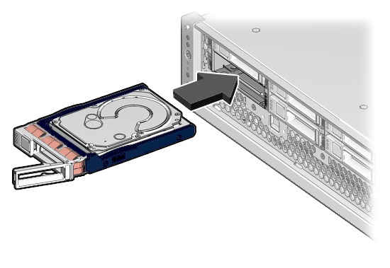 image:The illustration shows installing the drive.