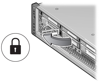 image:The illustration shows securing the drive.