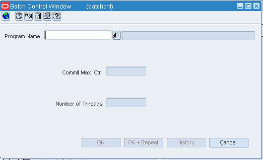 Batch Control Window