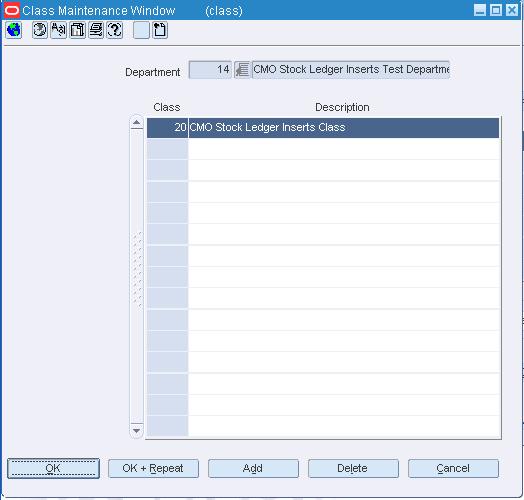 Class Maintenance Window