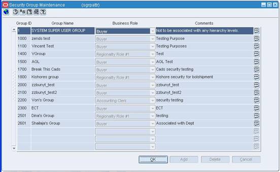 Security Group Maintenance Window
