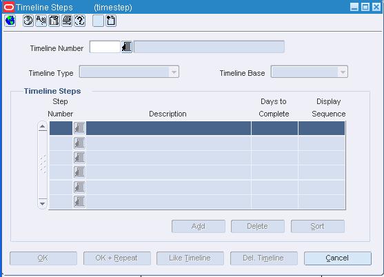 Timeline Steps Window