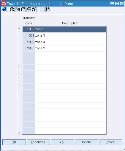 Transfer Zone Maintenance Window