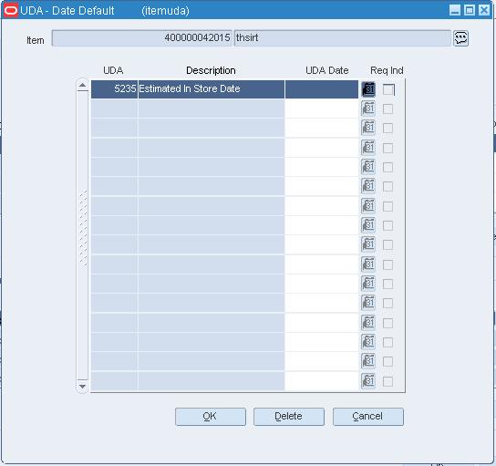 Item UDA List Window