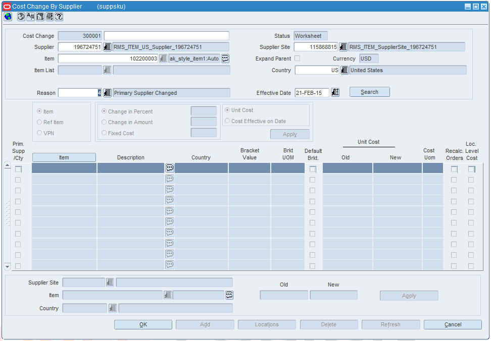 Supplier Traits Maintenance Window