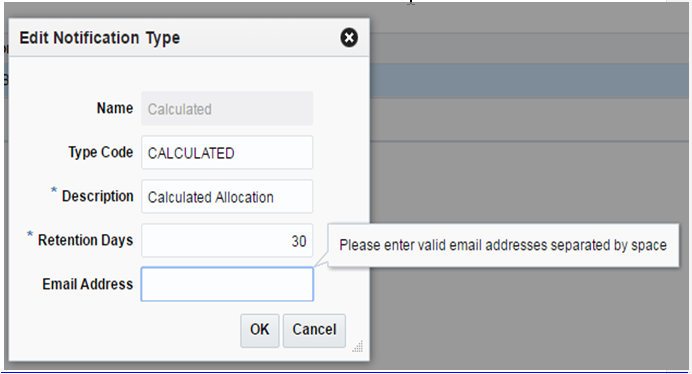 Edit Notification Type Dialog
