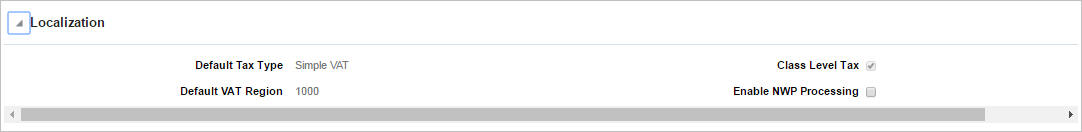Localization section