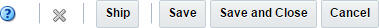 Bill of Lading toolbar