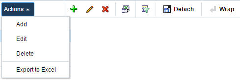 Actions Menu/Icons Inventory Adjustment by Item