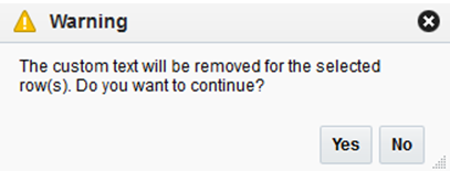 Delete Custom Text Confirmation Dialog