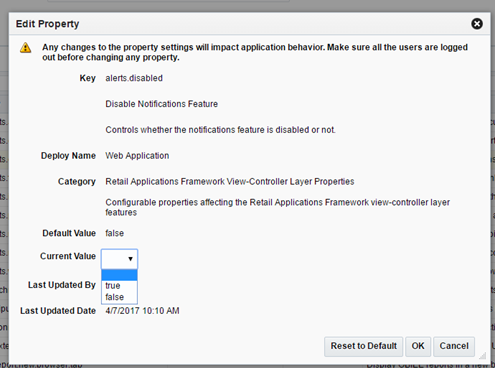 Manage Application Properties Flow