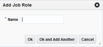 Create Job Role Dialog