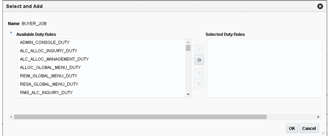 select and add dialog