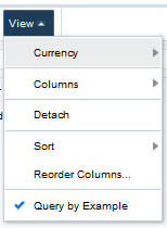 View Menu Thresholds section