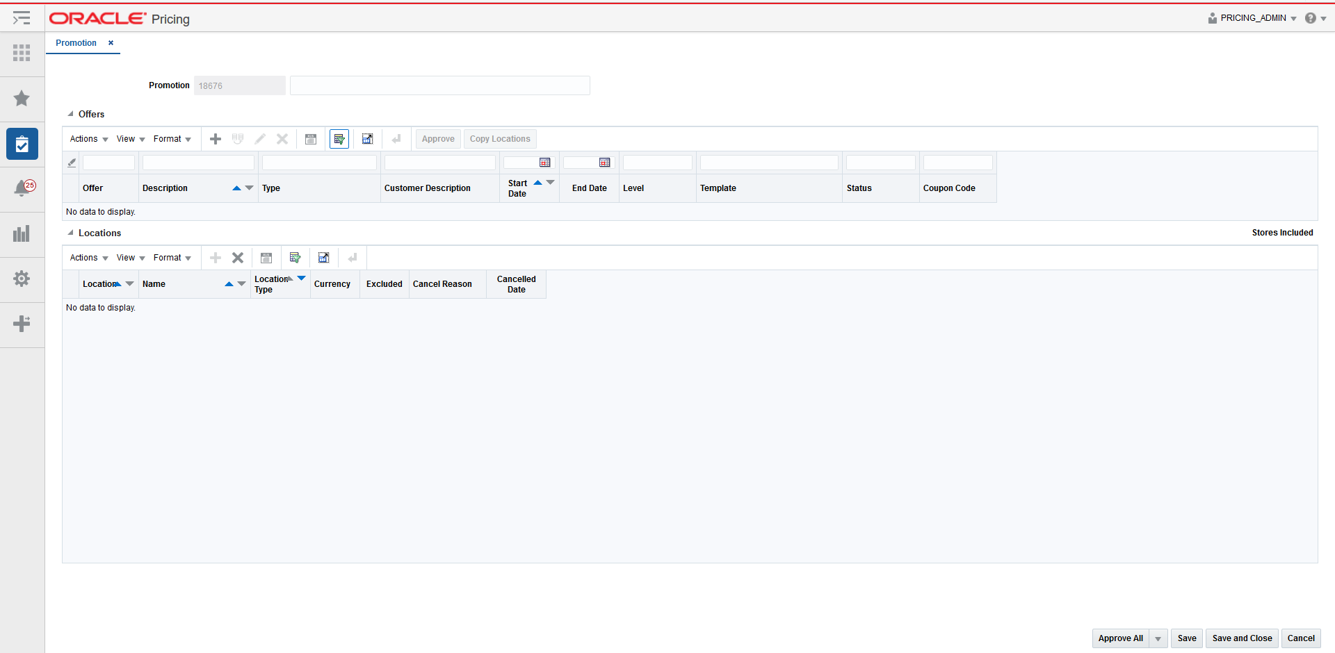 Promootion tab