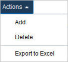 Actions Menu Items section