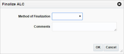 Finalize ALC window