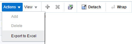 Actions Menu/Icons Product Transformation