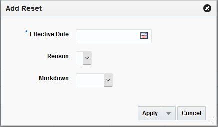 Add Reset Dialog