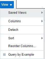 View Menu Items section